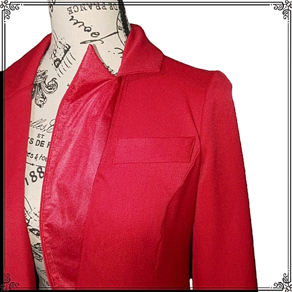 Stoosh Red Jersey Y2K Blazer Size Med - Picture 7 of 12